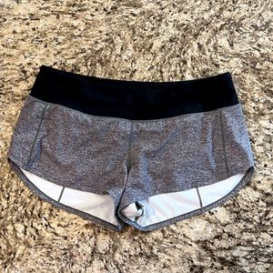 Lululemon Speed Up shorts NWOT, 2.5”, heathered black, size 8